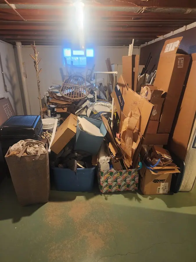 Roll-off dumpster container at job site for Roll Off Dumpster Rental in Mount Arlington